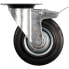 Фото #1 товара TOYA Поворотное колесо черное резиновое тормоз 200мм 87327