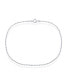 ფოტო #1 პროდუქტის Sterling Silver Diamond-Cut Beaded Anklet