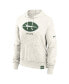 Women's Cream New York Jets Gym Retro Pullover Hoodie