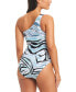Фото #2 товара Women's Printed One-Shoulder One-Piece Swimsuit