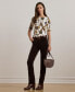 ფოტო #4 პროდუქტის Women's Print Stretch Cotton Boatneck Tee