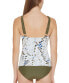 Фото #2 товара DKNY Standard Triangle Halter Tank Top Bikini Bathing Suit, Splash Multi, Small