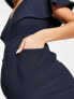 Фото #2 товара ASOS DESIGN Maternity angel sleeve midi pencil dress in navy