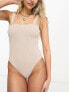 4th & Reckless leyton textured swimsuit in stone