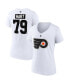 Фото #4 товара Women's Carter Hart White Philadelphia Flyers Special Edition 2.0 Name and Number V-Neck T-shirt