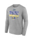 Фото #2 товара Men's Heathered Gray Los Angeles Rams Super Bowl LVI Champions Locker Room Trophy Collection Long Sleeve T-shirt