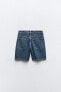 Trf mid-rise denim bermuda shorts