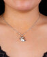 Фото #2 товара Macy's crystal Owl Pendant 16+2" Extender In Silver Plated