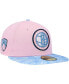Фото #2 товара Men's Pink, Light Blue Brooklyn Nets Paisley Visor 59FIFTY Fitted Hat