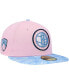 Men's Pink, Light Blue Brooklyn Nets Paisley Visor 59FIFTY Fitted Hat