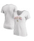 ფოტო #1 პროდუქტის Women's White Chicago White Sox Floral Arched Logo V-Neck T-shirt