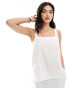 Фото #1 товара Vero Moda mix and match cotton square neck vest top in white