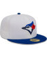 Фото #2 товара Men's White, Royal Toronto Blue Jays Optic 59FIFTY Fitted Hat