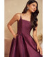 Mikado Square-Neck Fit & Flare Midi Dress Pinot Noir, 4 - фото #6