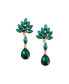 ფოტო #1 პროდუქტის Women's Green Flora Teardrop Earrings