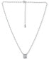 Фото #3 товара Giani Bernini cubic Zirconia Octagon Bezel Solitaire Pendant Necklace, 16" + 2" extender, Created for Macy's