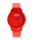 Часы Crayo Splat Red Leatherette Strap 38mm