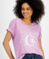 ფოტო #3 პროდუქტის Juniors' Party Celestial Graphic T-Shirt