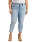 Фото #1 товара Plus Size Carter Mid Rise Girlfriend Jeans