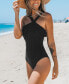 Фото #2 товара Women's Brazilian Obsession Asymmetrical Neck Tummy Control One Piece Swimsuit