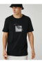 3sam10250hk Erkek T-shirt Siyah