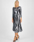 Фото #1 товара Women's Shine Metallic Tie-Waist Dress