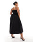 Extro & Vert Plus strappy maxi corset dress in black DE 54 - фото #4