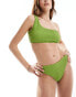 Фото #1 товара Vila smocked bikini bottom co-ord in vibrant green