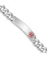 Фото #1 товара Sterling Silver Rhodium-plated Medical ID Curb Link Bracelet