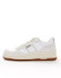 Polo Ralph Lauren Masters sport suede mix trainer with logo in beige and brown