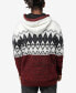 Men's Color Blocked Pattern Hooded Sweater