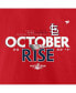 Men's Red St. Louis Cardinals 2022 Postseason Locker Room Big and Tall T-shirt