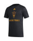 Фото #2 товара Men's Black Arizona State Sun Devils Fadeaway Basketball Pregame AEROREADY T-shirt