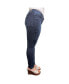 Фото #3 товара Women's Curvy Fit Stretch Denim Blasted Daisy Printed Mid-Rise Skinny Jeans
