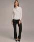 Фото #4 товара Women's Stand Collar Button Front Cotton Shirt