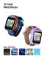 Kid's Dark Blue Orange Game station Silicone Strap Touchscreen Smart Watch 42mm with Earbuds Gift Set