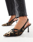 Фото #1 товара River Island slingback heel in leopard print