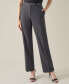 Women's Pinstriped Straight-Leg Pants