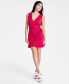 Women's Ruffle-Trim Surplice-Neck Knit Dress