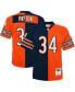 Men's Walter Payton Navy and Orange Chicago Bears Big and Tall Split Legacy Retired Player Replica Jersey