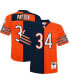 ფოტო #1 პროდუქტის Men's Walter Payton Navy and Orange Chicago Bears Big and Tall Split Legacy Retired Player Replica Jersey