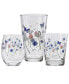 Фото #3 товара Breezy Floral Stemless Wine Glasses, Set of 4