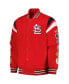 Фото #3 товара Men's Red St. Louis Cardinals Quick Full-Snap Varsity Jacket