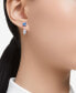 Rhodium-Plated Mixed Crystal Ear Jacket Earrings