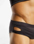 COLLUSION cut out swim brief in charcoal