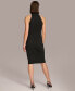 Women's Mock Neck Wrap-Waist Jersey Dress