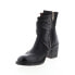 Фото #4 товара A.S.98 Jacob A24211-301 Womens Black Leather Zipper Mid Calf Boots 6