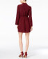 Alfani Women's New V Neck Long Sleeve Utility Dress Red 2
