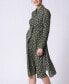 ფოტო #6 პროდუქტის Women's Khaki Polka Dot Maternity and Nursing Shirt Dress