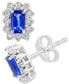 ფოტო #1 პროდუქტის EFFY® Tanzanite (3/4 ct. t.w.) & Diamond (1/10 ct. t.w.) Stud Earrings in Sterling Silver